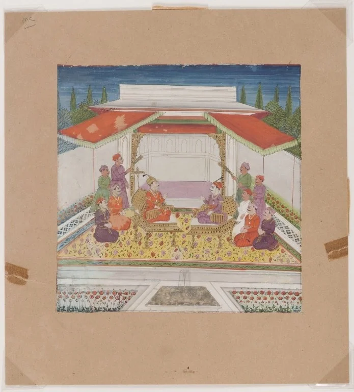 Seated Figures and Attendants Before a Fountain, by Unknown, unspecified, 1850