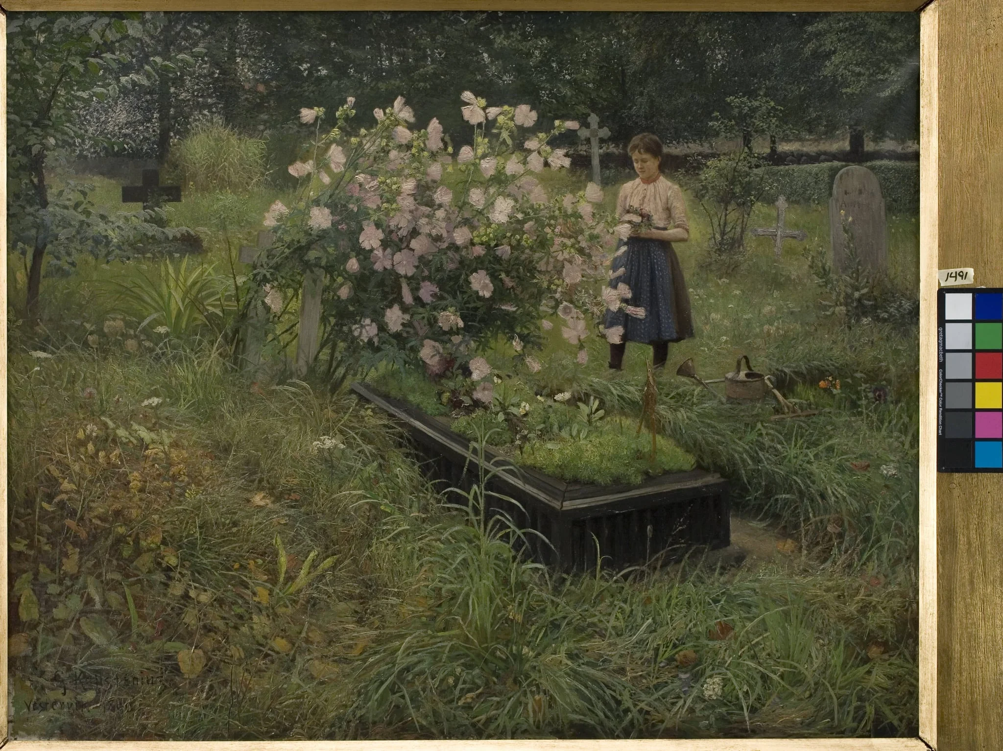 Graveyard Scene, by Unknown, 1890