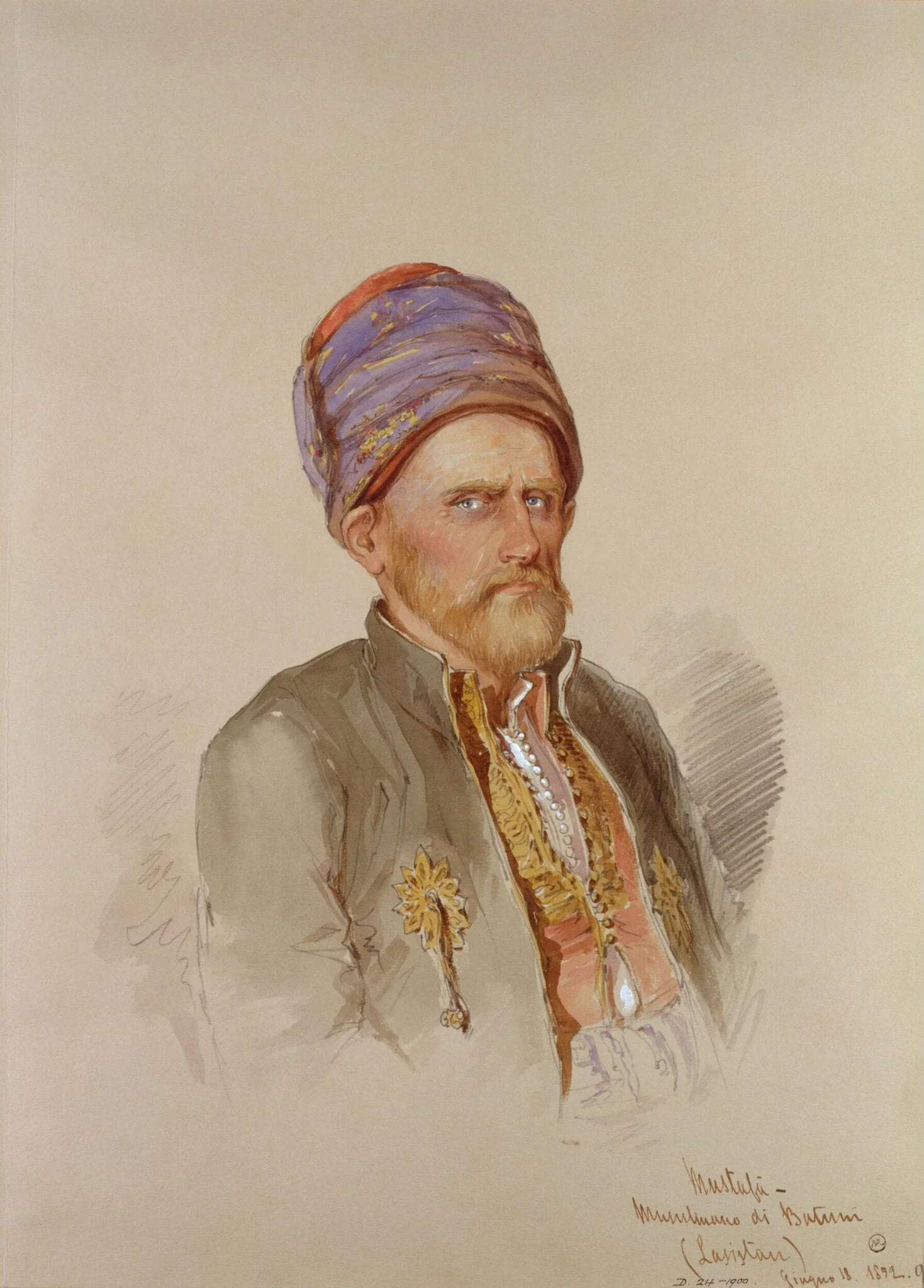 Portrait of Mustapha, a Muslim from Batum
