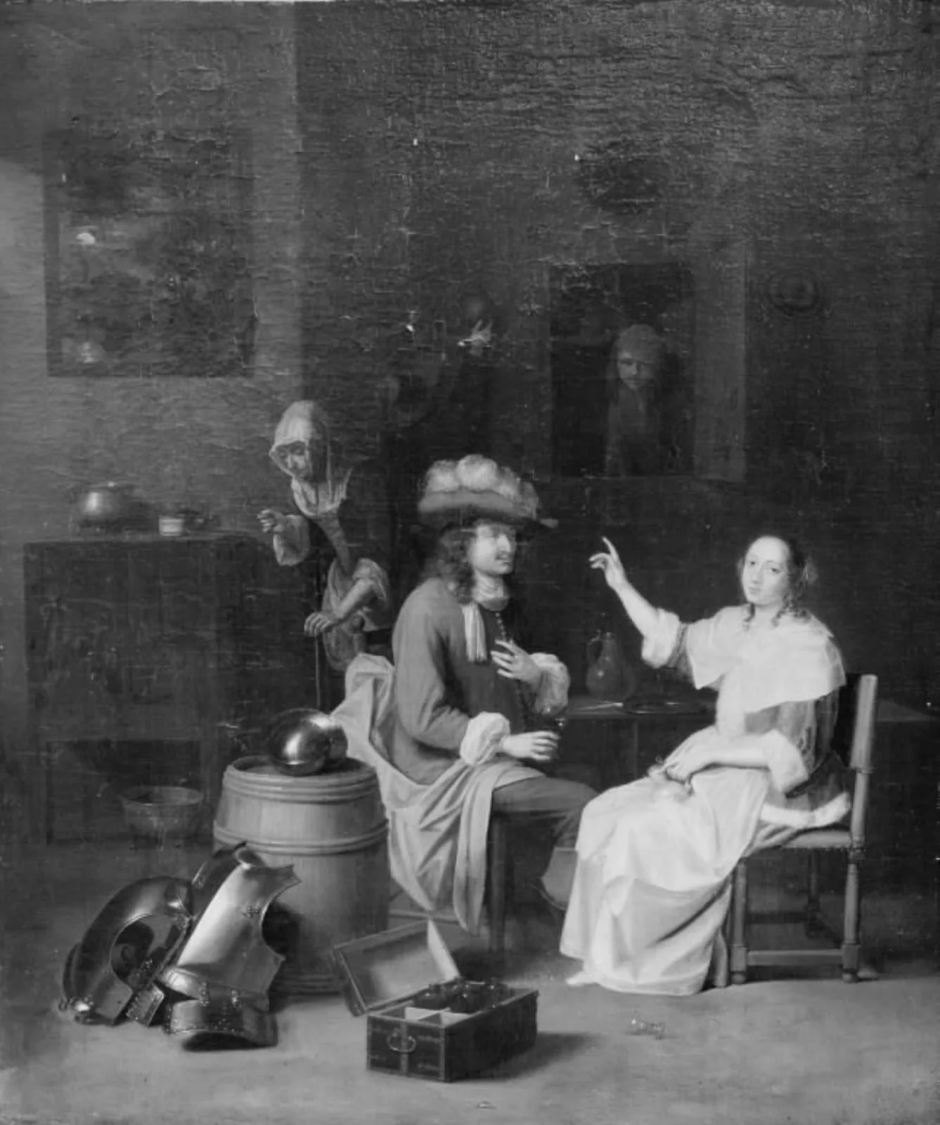 The Officer's Visit, by Unknown, 1675