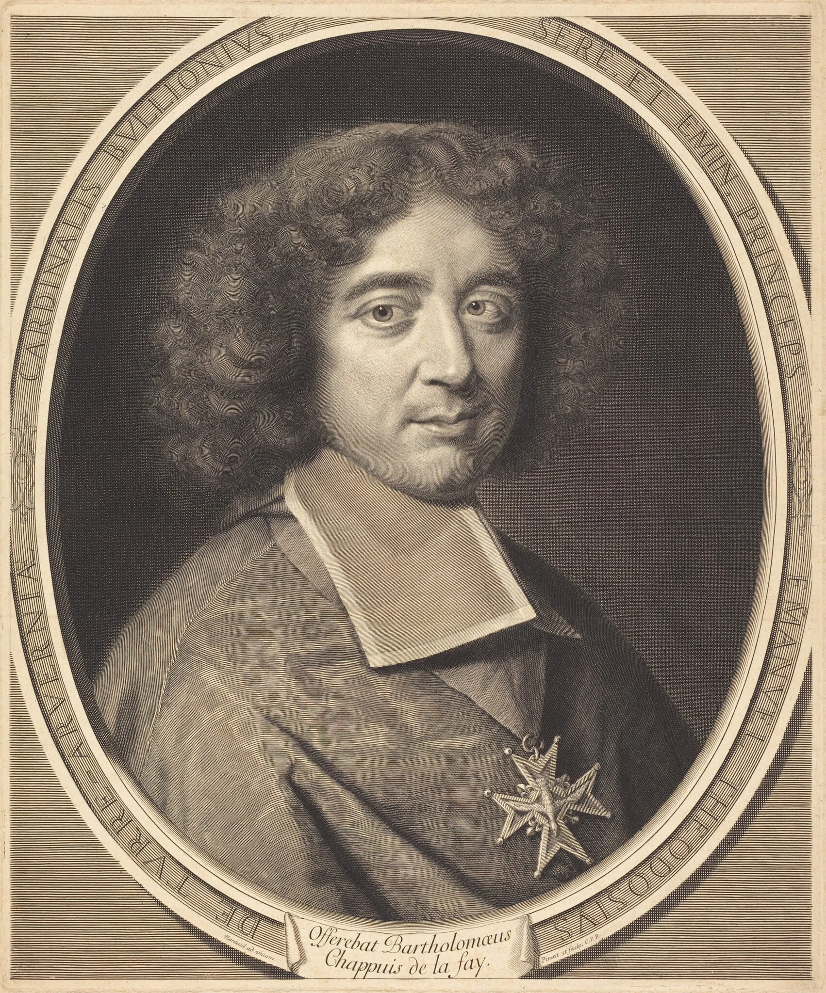 Cardinal de Bouillon, by Robert Nanteuil, ink, 1678