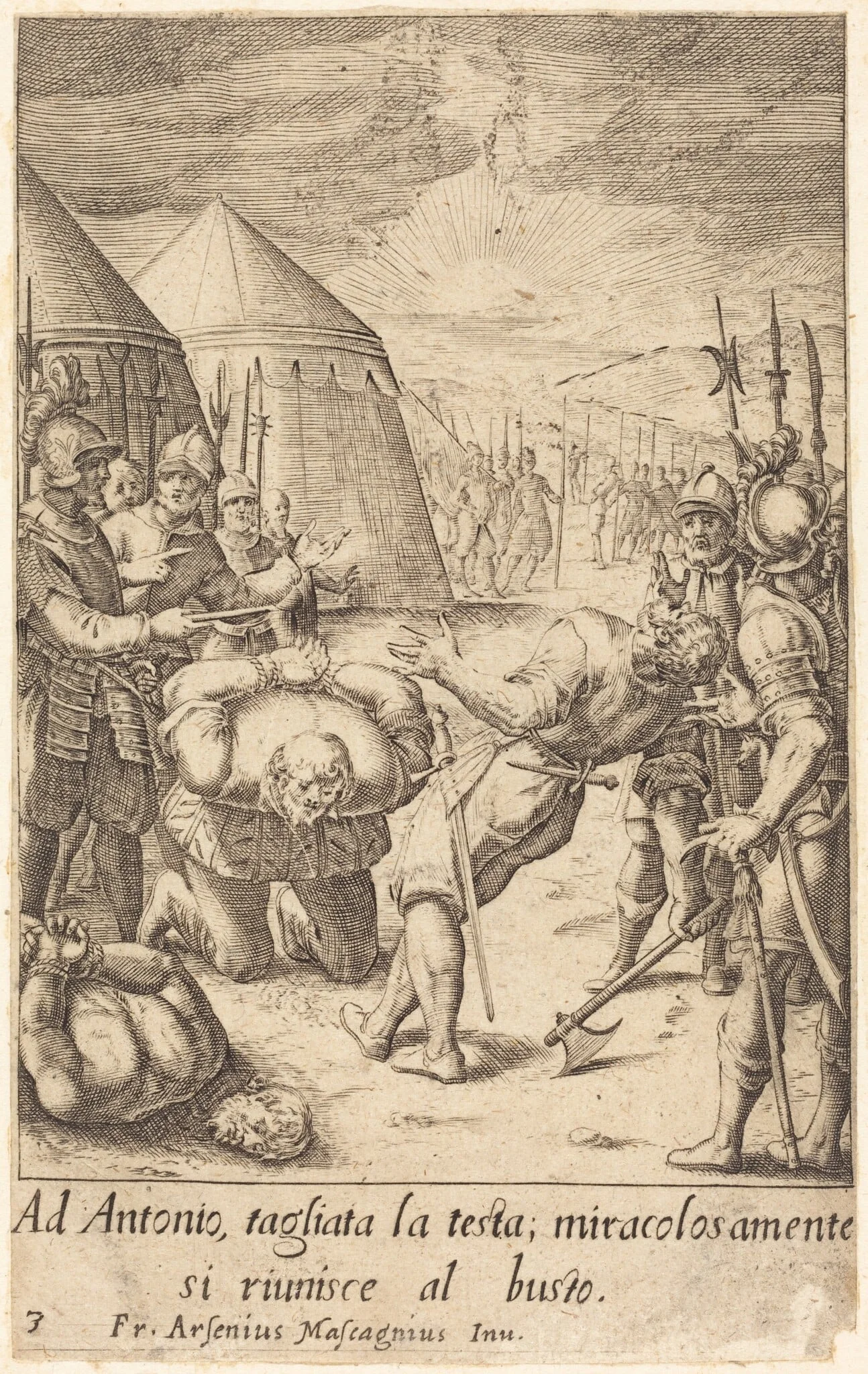 The Decapitated, by Jacques Callot, ink, 1619