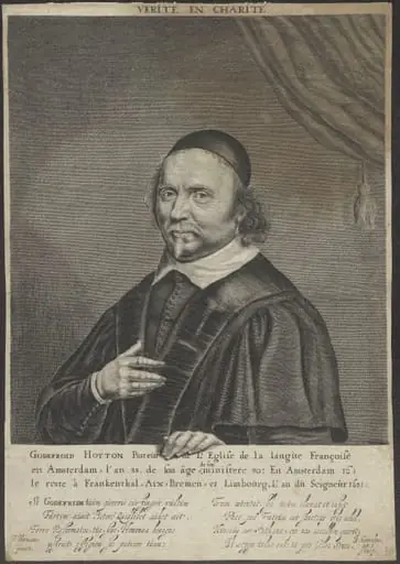 Portrait of Godefroid Hotton, Walloon minister at Amsterdam