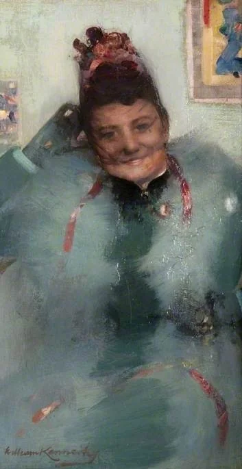 The Fur Boa, by William Kennedy, oil, 1896
