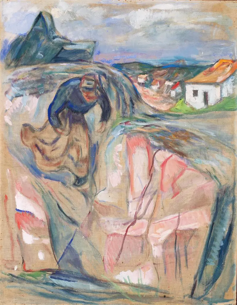 Woman Hurrying Downwards