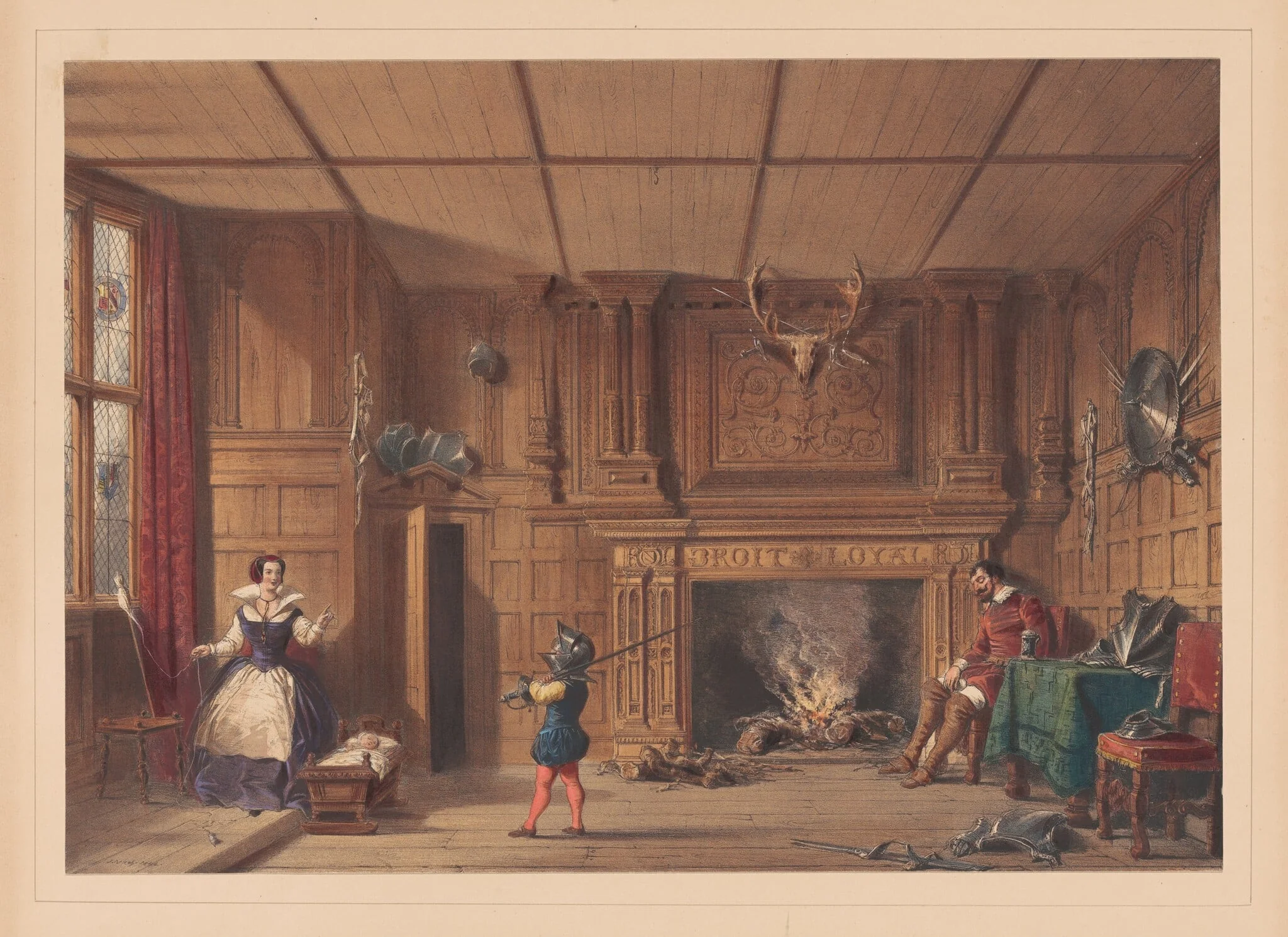 Fireplace in the Gatehouse, Kennelworth, Warwickshire