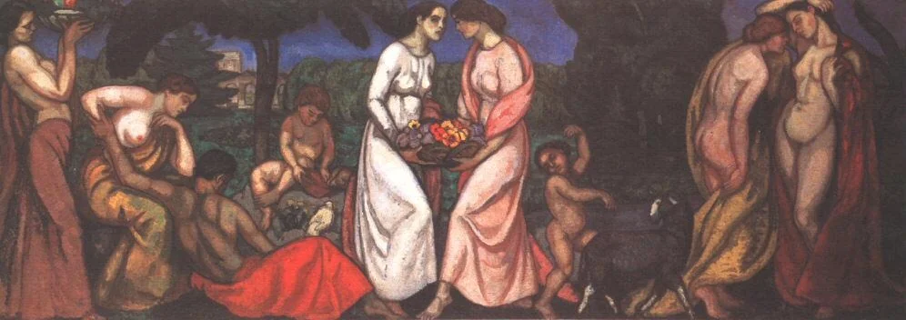 Summer (Panneau of the Schiffer Villa), by Béla Iványi-Grünwald, oil, 1911