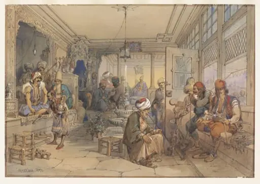 A Turkish Coffee-House, Constantinople