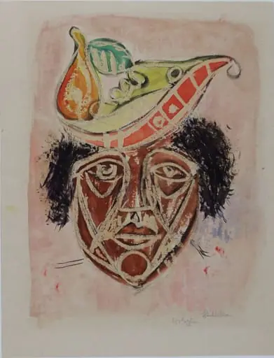 Eglin, Walter - Zeichnung, Stilleben (Fasnacht)