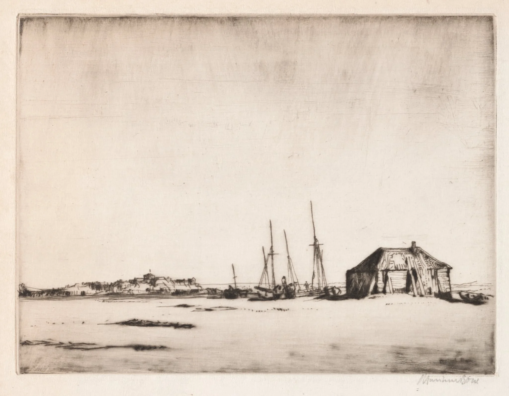 Rye, from Camber, by Muirhead Bone, 1907