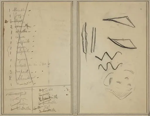 "Neige" (Snow); Itinerary [recto]