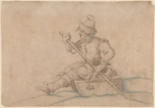 A Boy on a Sled