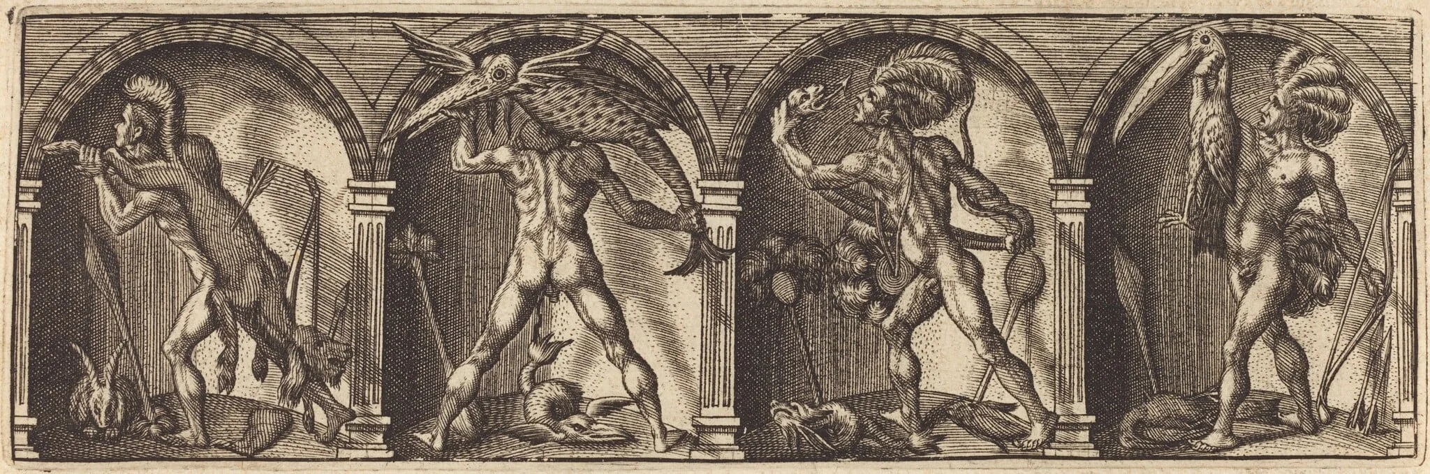 Les divers pourtraicts et figures XIII, by Master AD, ink, 1600