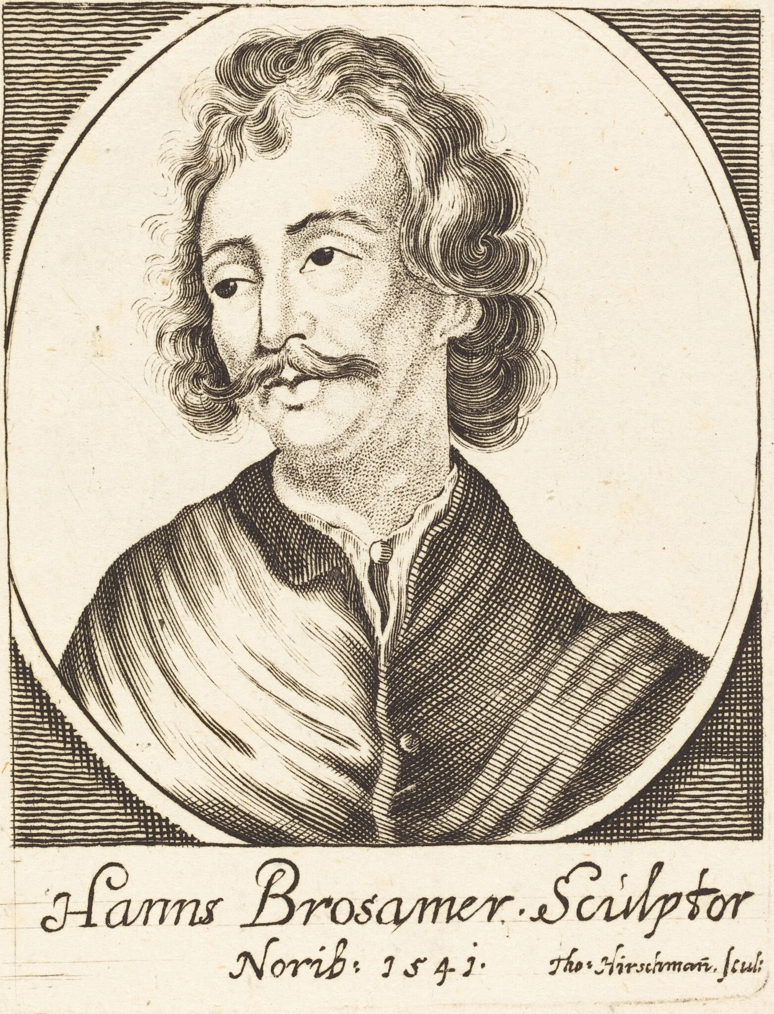 Hans Brosamer, by Thomas Hirschmann, ink, 1670