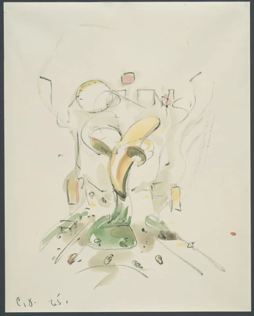 Untitled, by Claes Oldenburg, watercolor, 1965