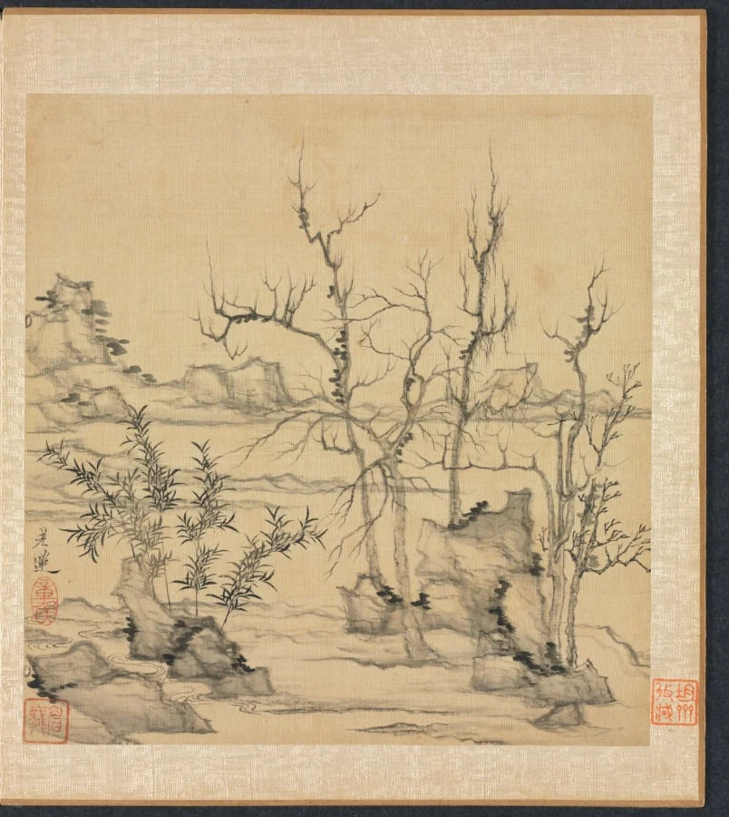 Paintings after Ancient Masters: Landscape in the Style of Ni Zan, by Chen Hongshou, unspecified, 1625