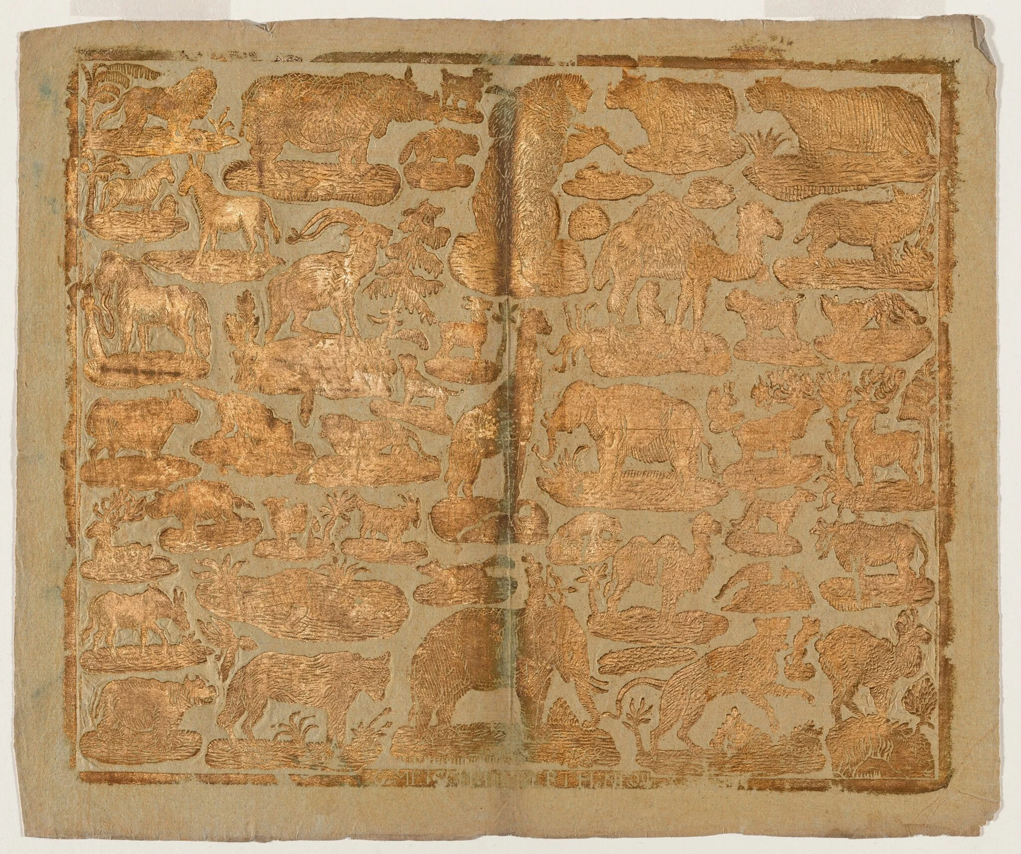 Endpaper with Animals