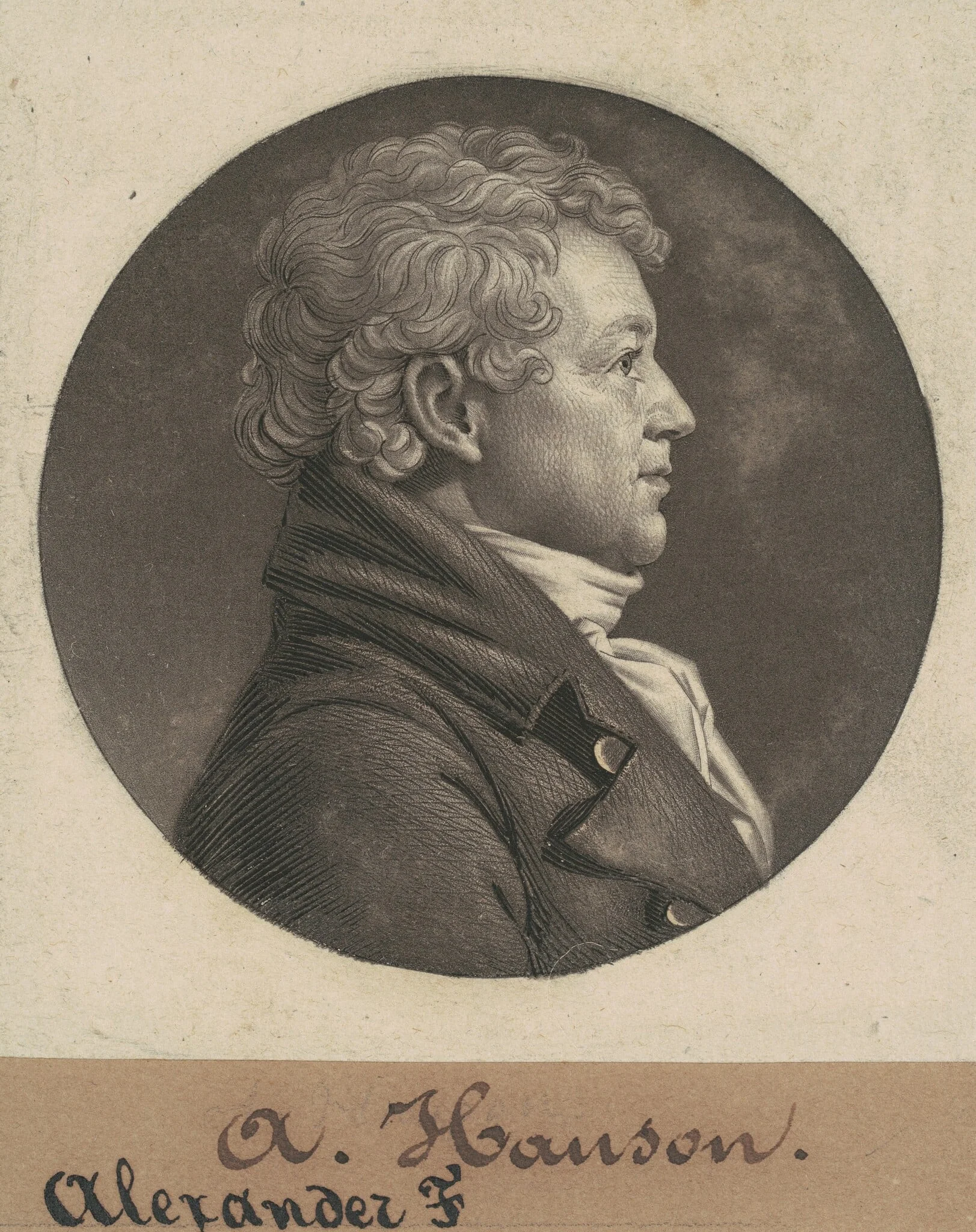 Alexander Contee Hanson, by Charles Balthazar Julien Févret de Saint-Mémin, ink, 1804