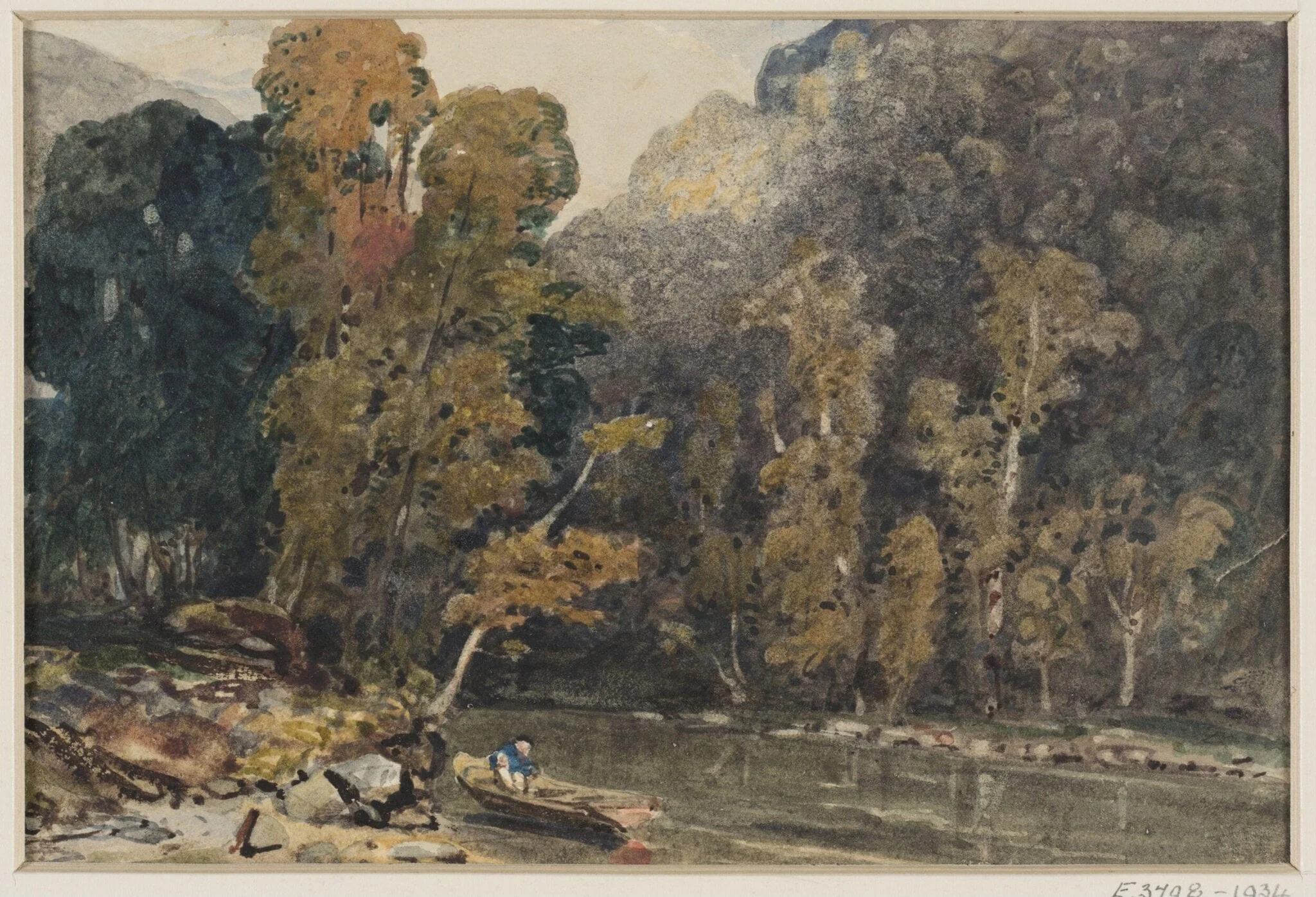 Landscape drawing, by Unknown, 1835