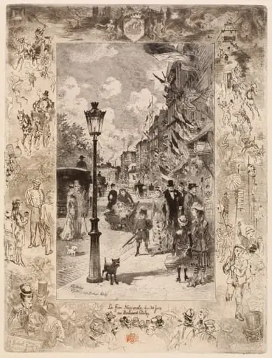 La Fête nationale au Boulevard Clichy (National Holiday on the Boulevard de Clichy)