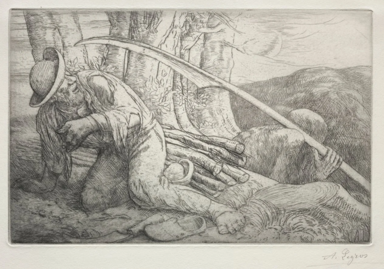 La Mort et le Bûcheron (5th Plate), by Alphonse Legros, 1884