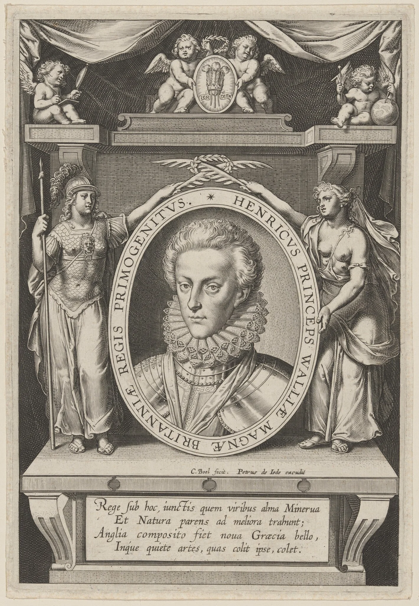 Henry Frederick, Prince of Wales, by Cornelis Boel, ink, 1598