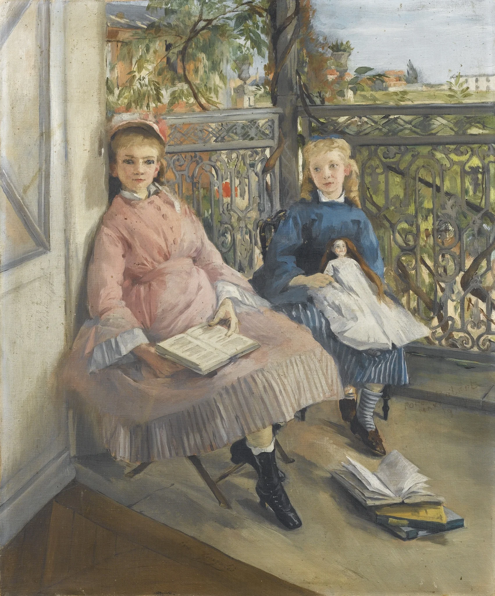 The Window, by Eva Gonzalès, oil, 1865