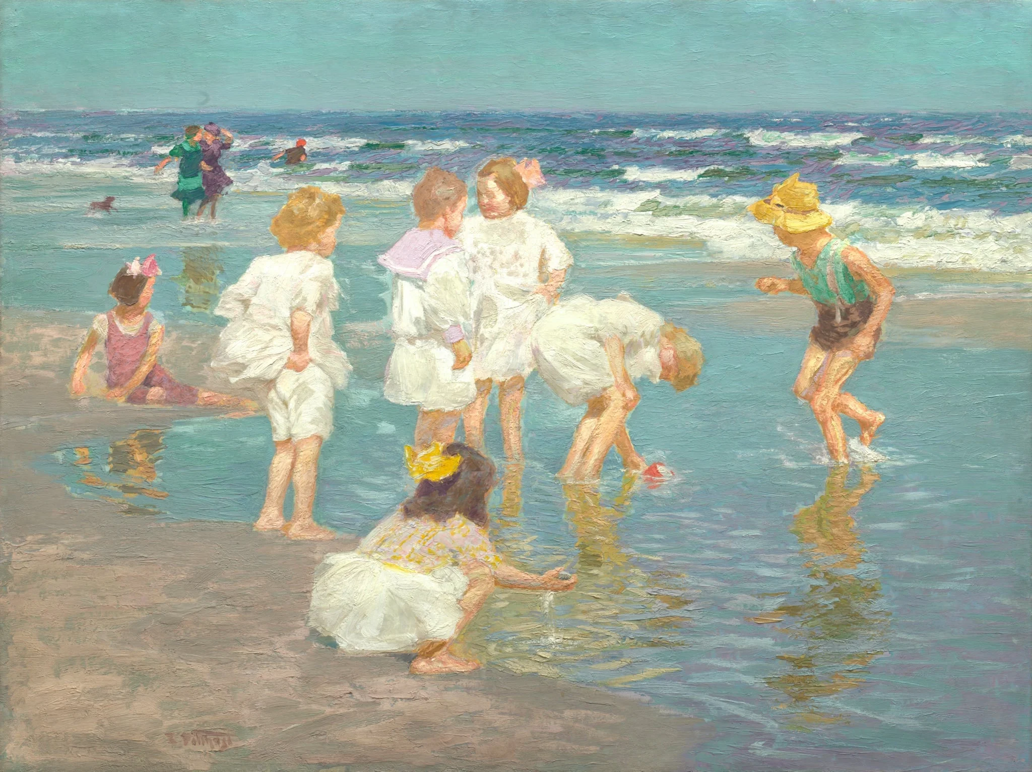 A Holiday, by Edward Henry Potthast, oil, 1915