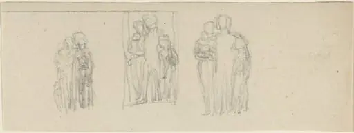 Three Groups of Figures (Parents and Children?)