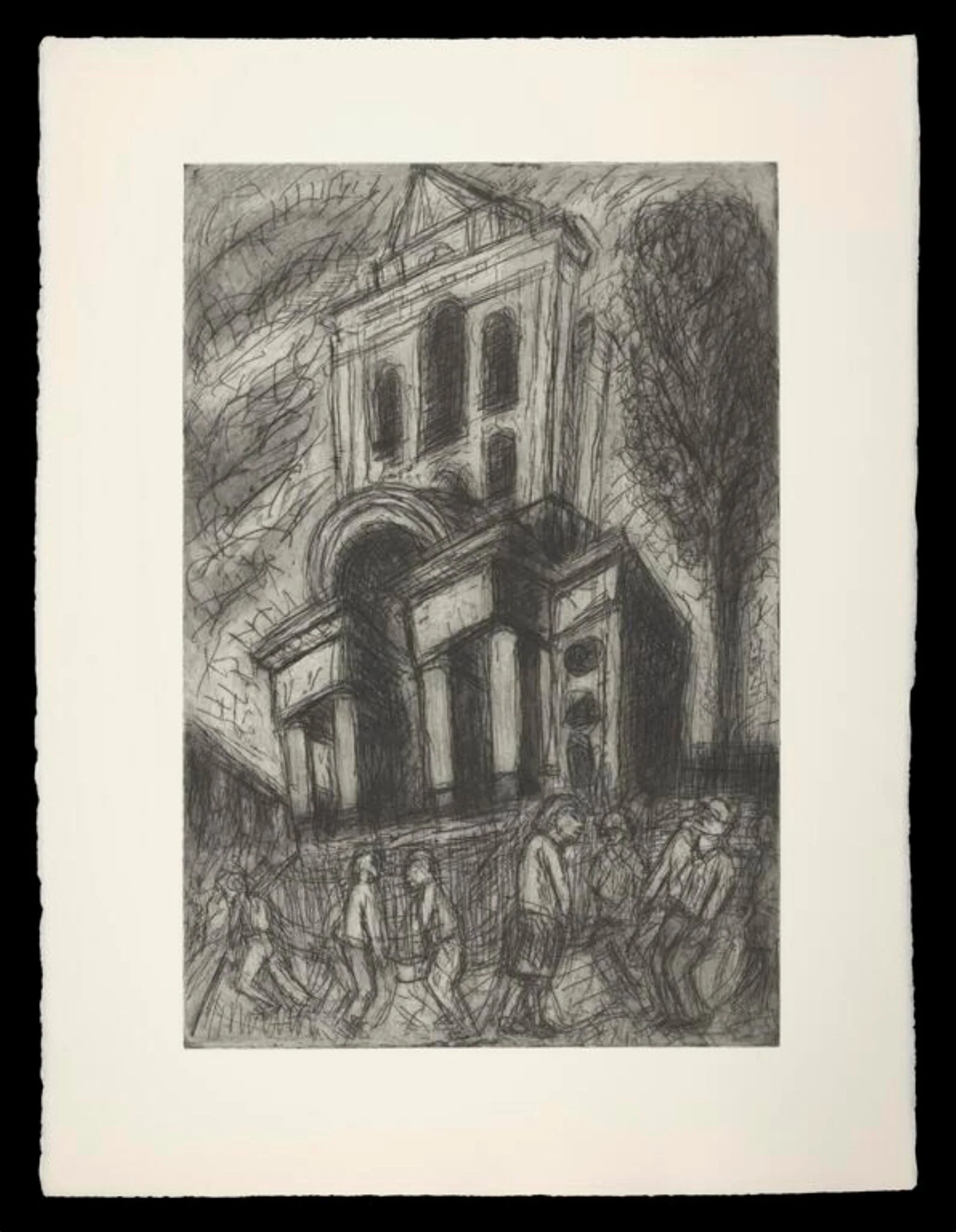 Christ Church, Autumn, by Leon Kossoff, 1990