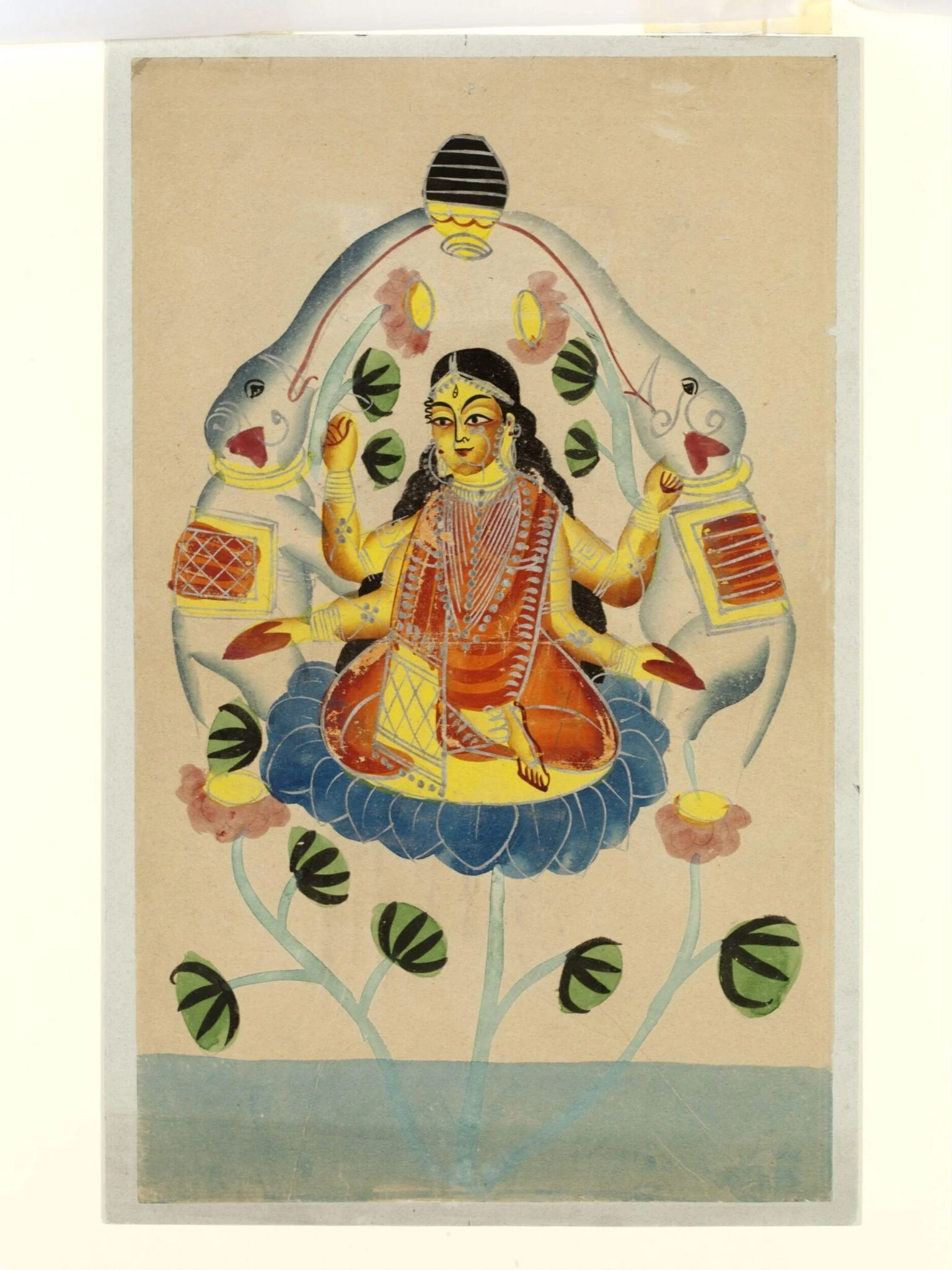 Lakshmi, by Unknown, paint, 1880