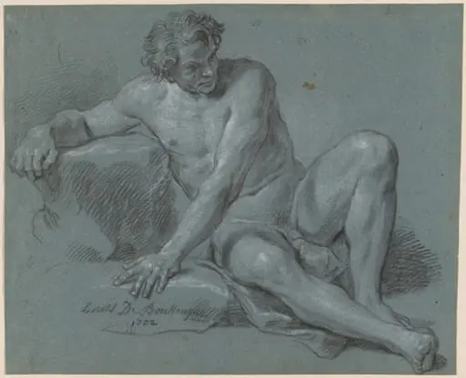 Male Nude Seated on the Ground