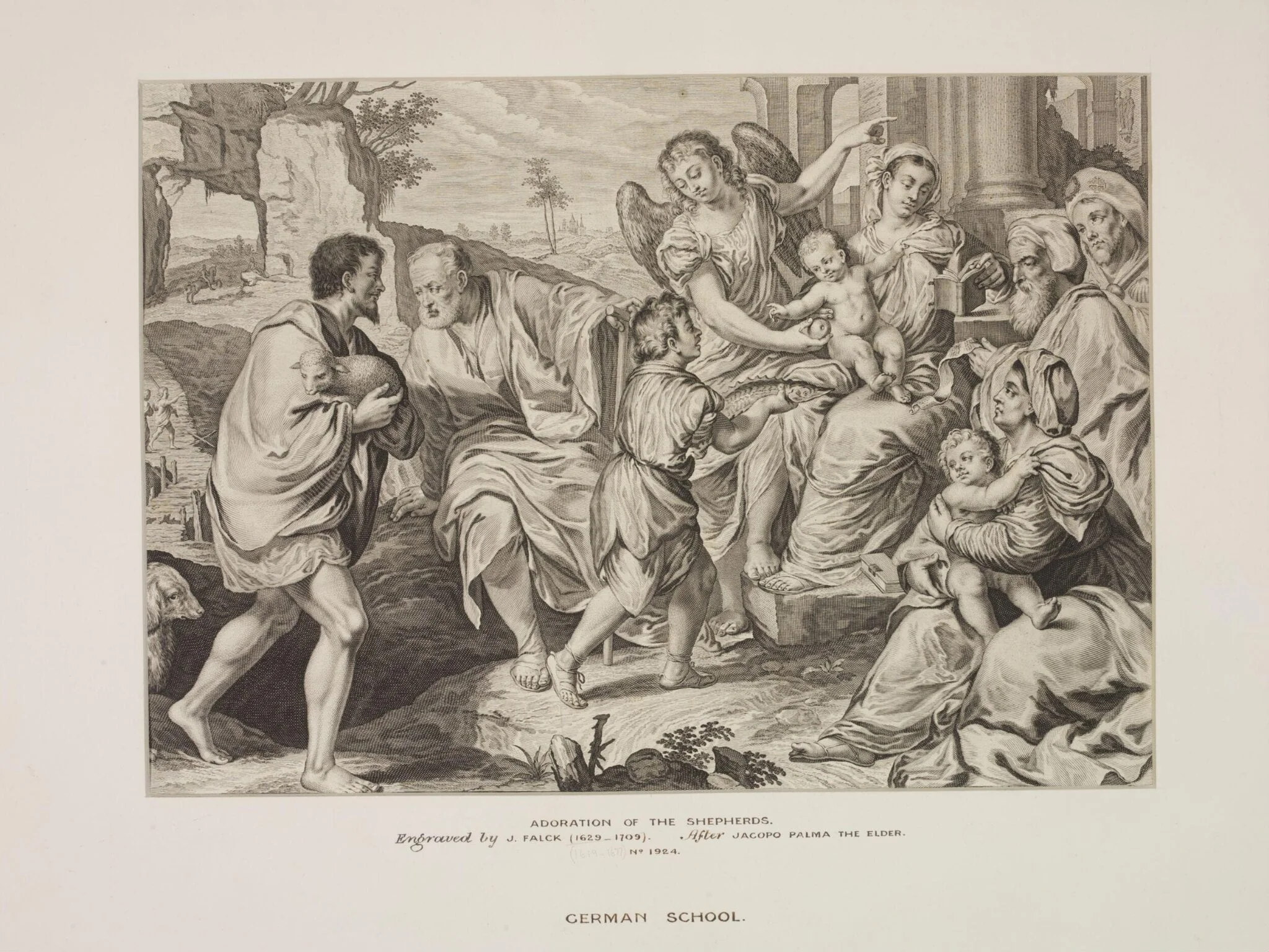 The Adoration of the Shepherds, by Jeremias Falck, 1650