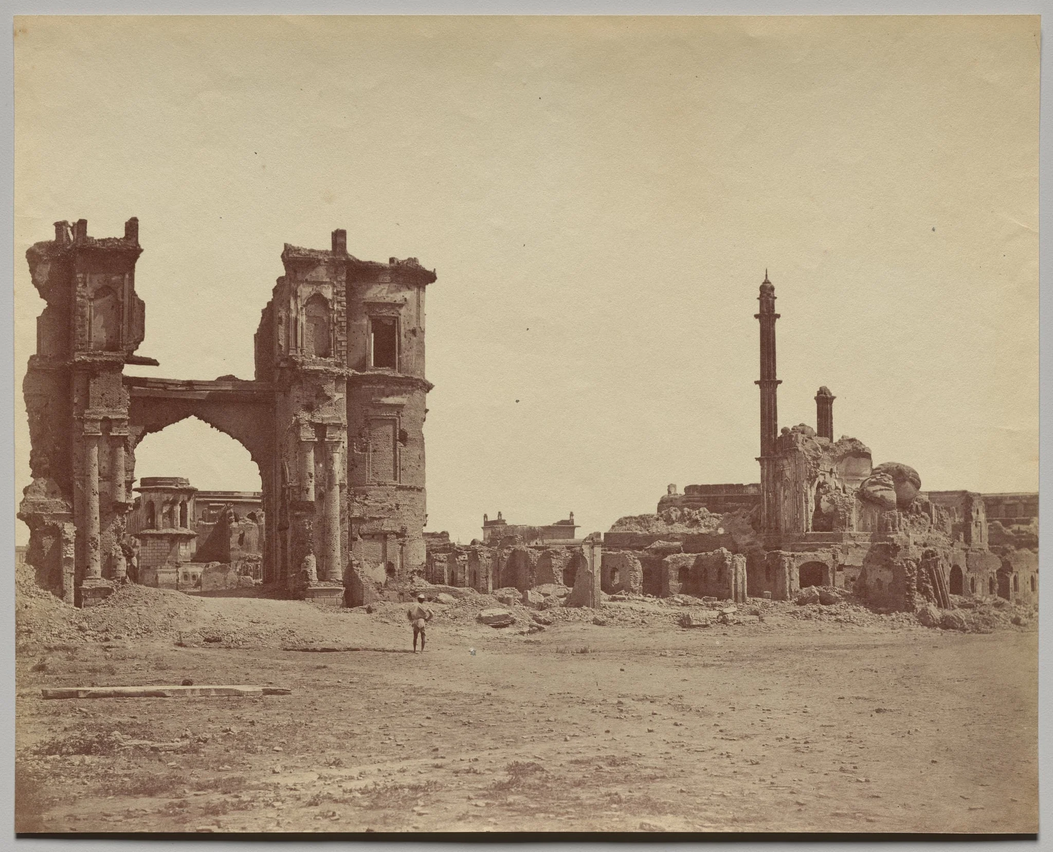 The Clock Tower in Front of the Bailee Guard Gate, by Felice A. Beato, 1858