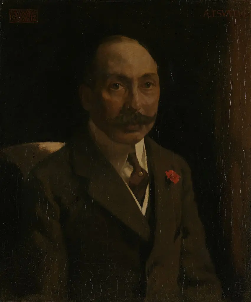 Andries van Wezel (1856–1922). Koopman te Antwerpen, legateerde in 1922 zijn schilderijenverzameling aan het Rijksmuseum