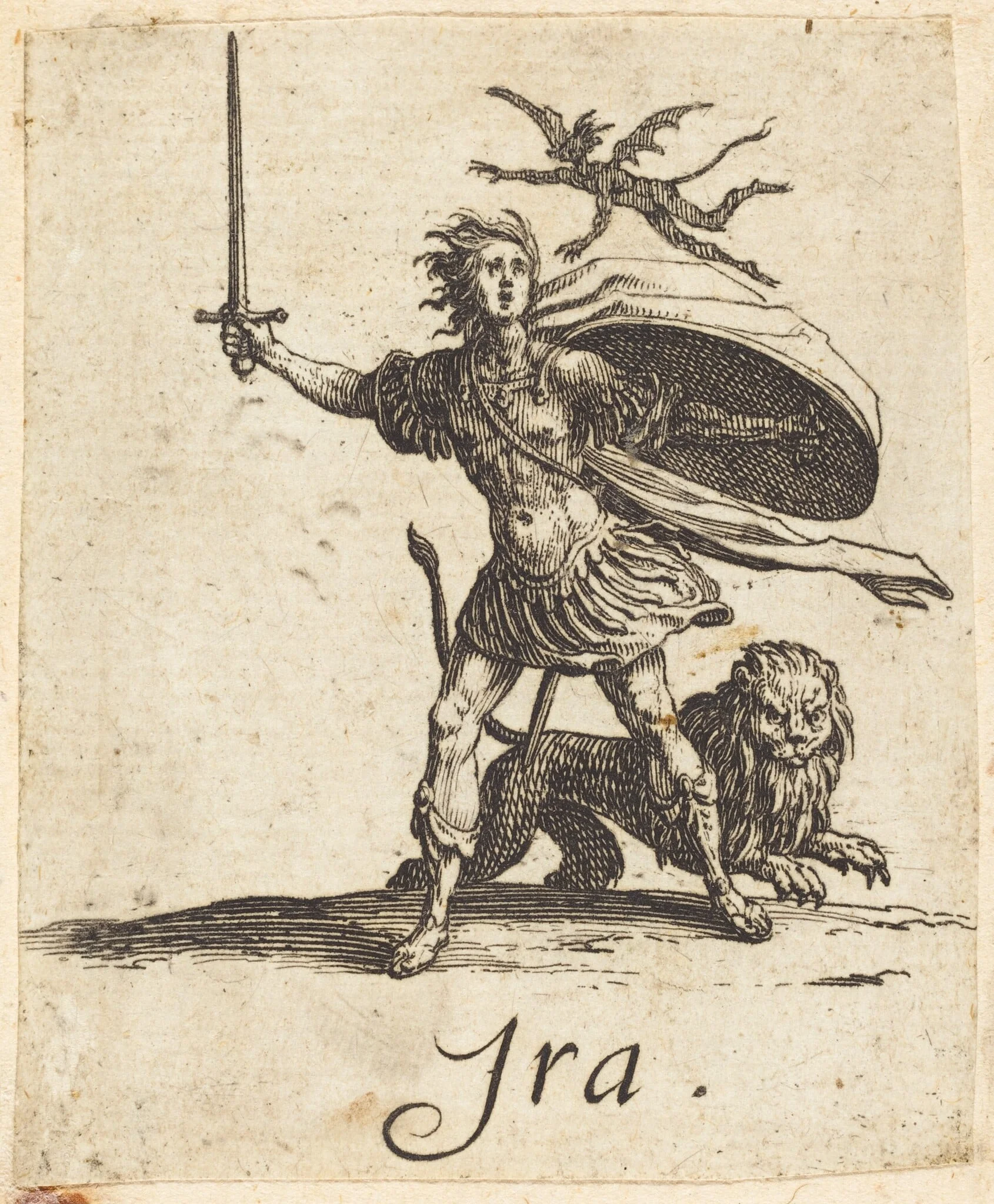 Anger, by Jacques Callot, ink, 1621