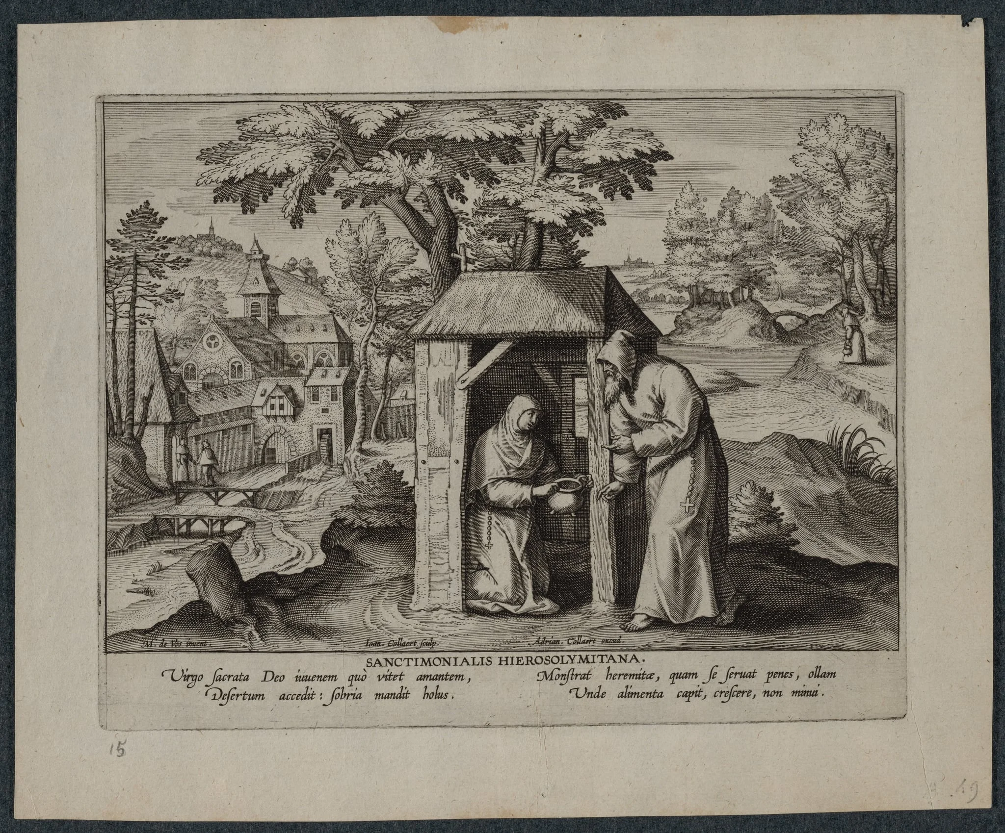 Saint Jerome, by Hans Collaert, 1590