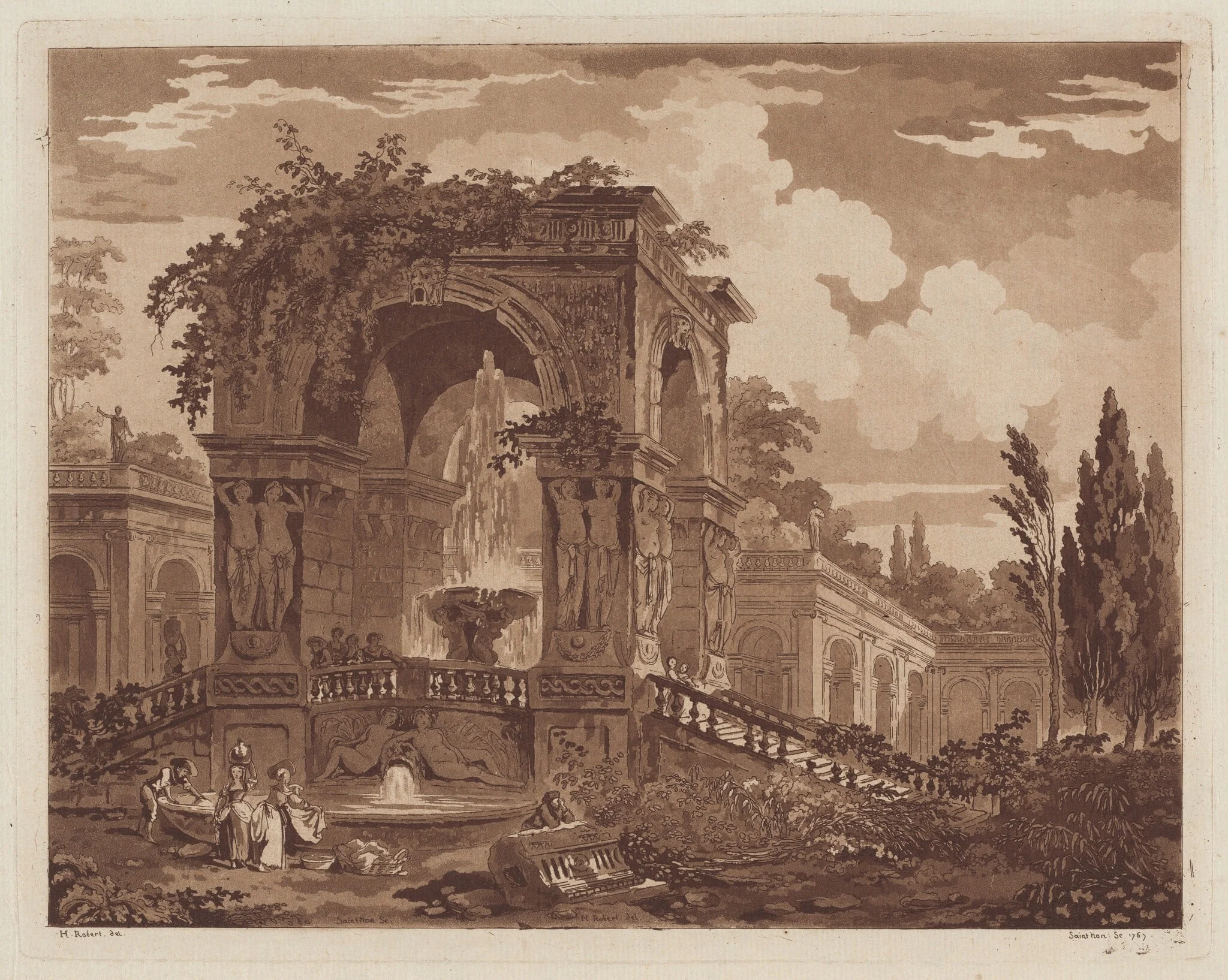View of an Antique Fountain