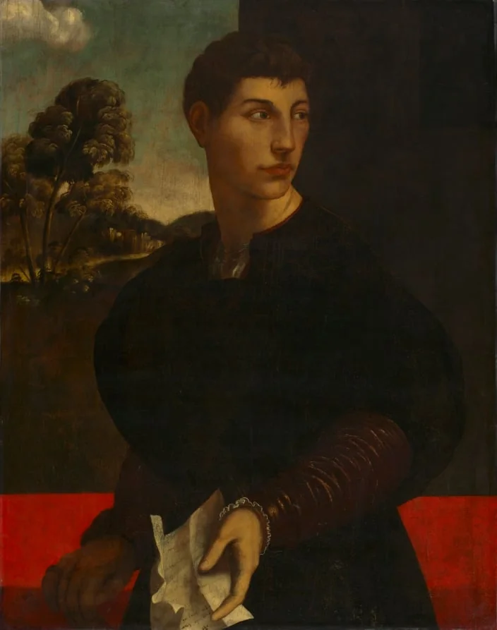 Portrait of a Young Man, by Dosso Dossi, unspecified, 1530