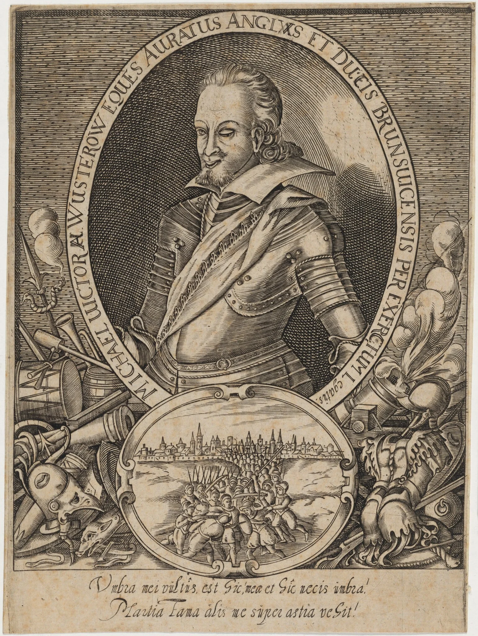 Michael Victor von Wusterow (?), by Unknown 19th Century, ink, 1850