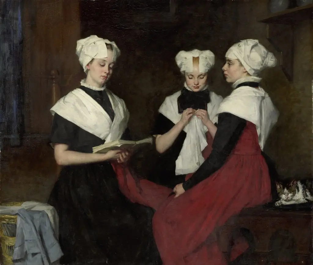 Three girls from the Amsterdam Orphanage