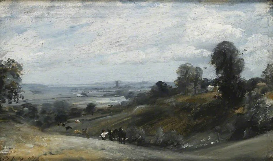 The Vale of Dedham from Langham, by John Constable, oil, 1812