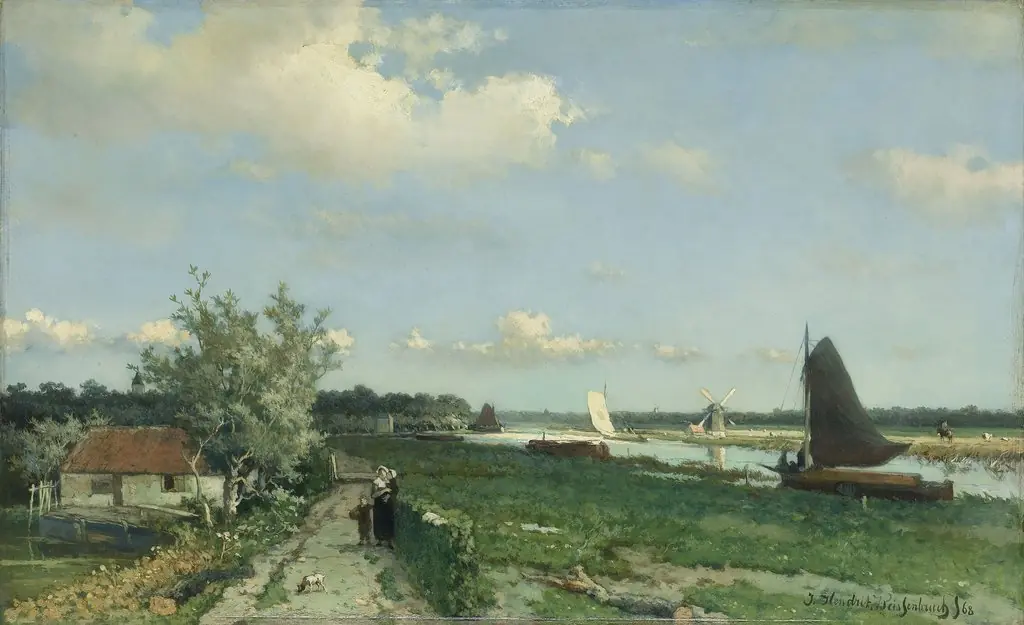 The Trekvliet Shipping Canal near Rijswijk, known as the ‘View near the Geest Bridge’