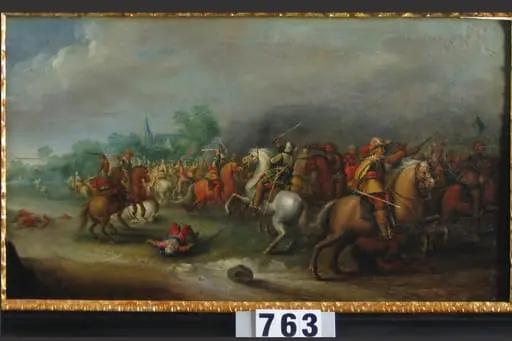 Luptă de cavalerie lângă un oraș. Pandant: Luptă de cavalerie lângă o capelă