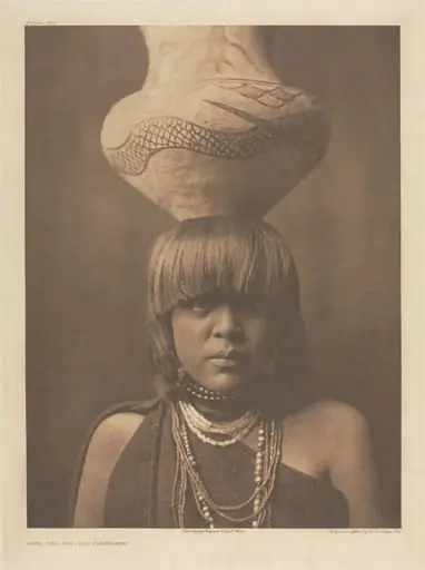 Portfolio XVII, Plate 590: Girl and Jar - San Ildefonso