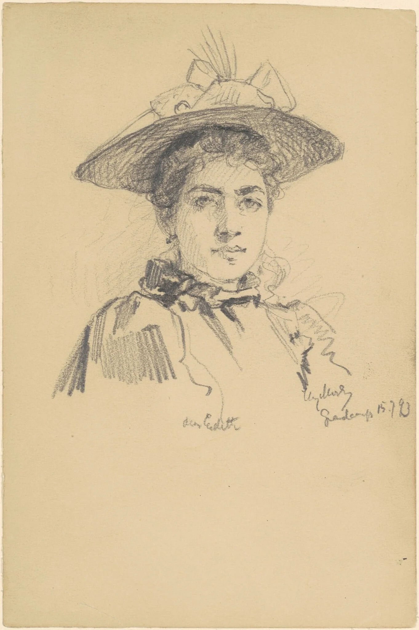 Dear Edith, by Henry Mosler, graphite, 1893