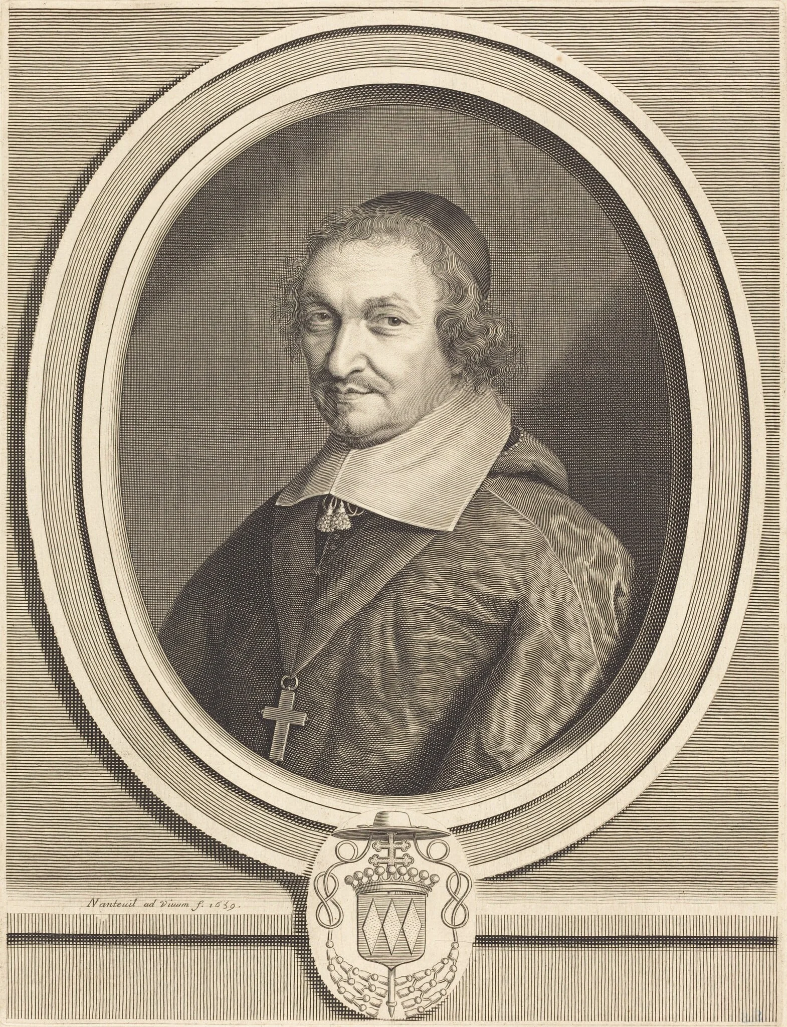 Victor Bouthillier, by Robert Nanteuil, ink, 1659