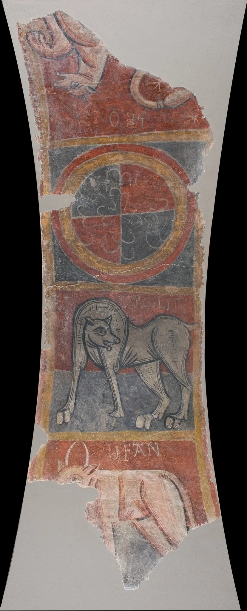 CARCOLITI, elephant and lion from Boí, by Master of Boí, unspecified, 1100