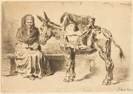Cacoletière Assise (Seated Woman and Ass)
