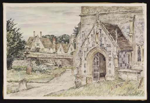 Church Porch and Manor, Avebury